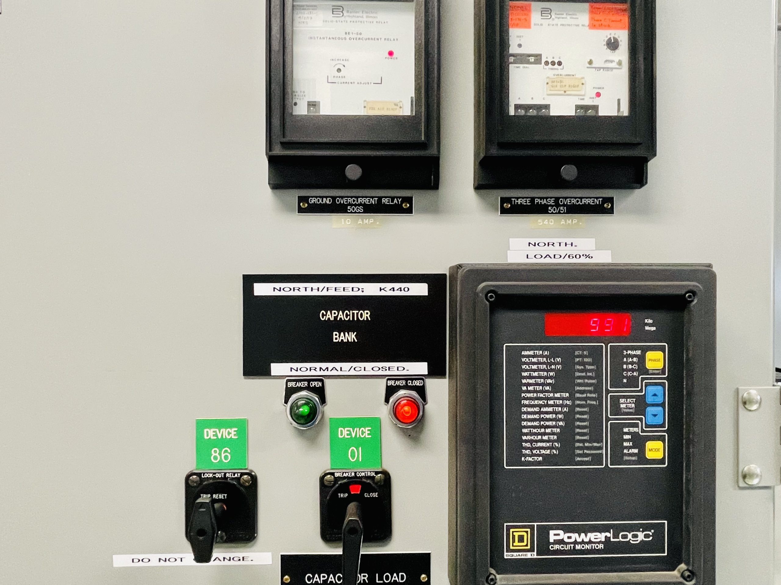capacitor bank_utility feed_normal power electrical